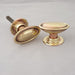 Antique Oval 1920s Brass Door Knobs