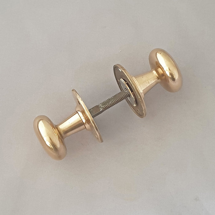 1930s Brass Bun Door Knobs