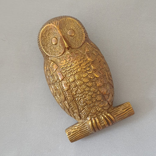 Aged Brass Owl Door Knocker