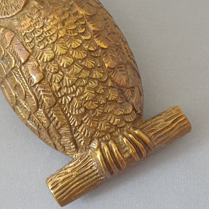 Victorian Style Aged Brass Owl Door Knocker