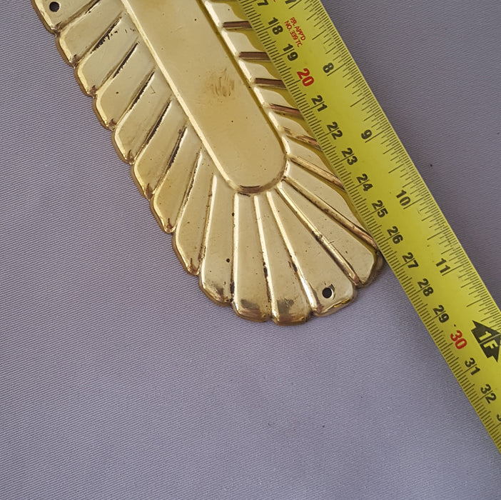 Antique Art Deco Brass Finger Plate