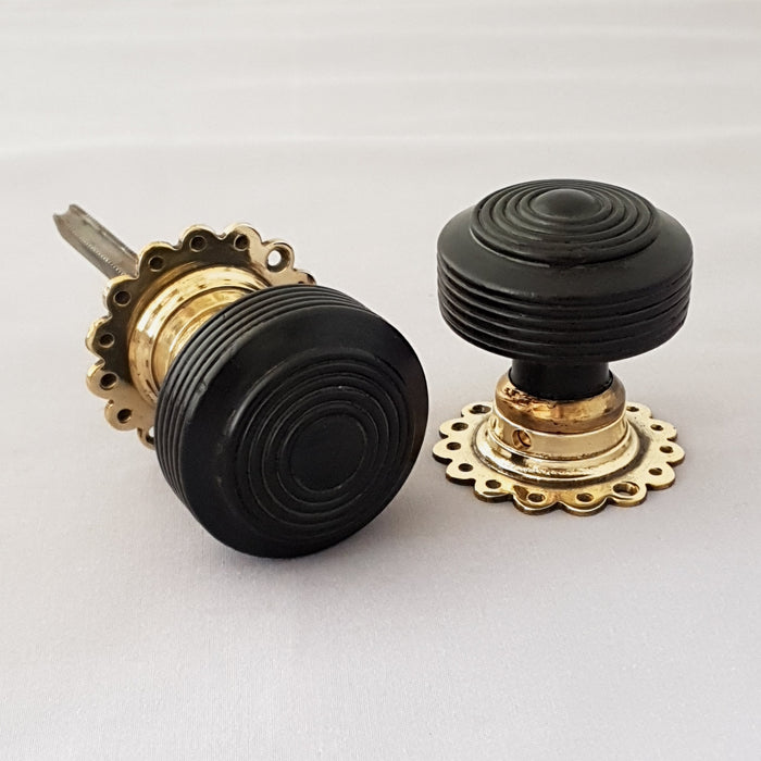 Early 1900s Antique 
Ebony Door Knobs