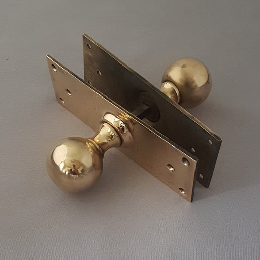 Victorian Period Reproduction Oval Pair Mortice Door Knob Handle Set Brass  / Nickel / Antique 