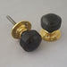 Early 1900s Antique Ebony Bun Door Knobs