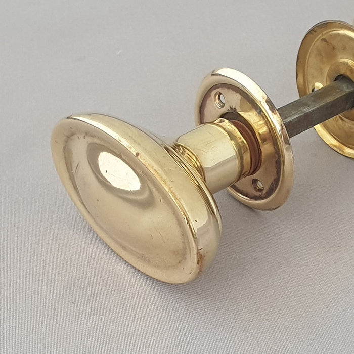 Antique Early 1900s Raised Oval Door Knobs