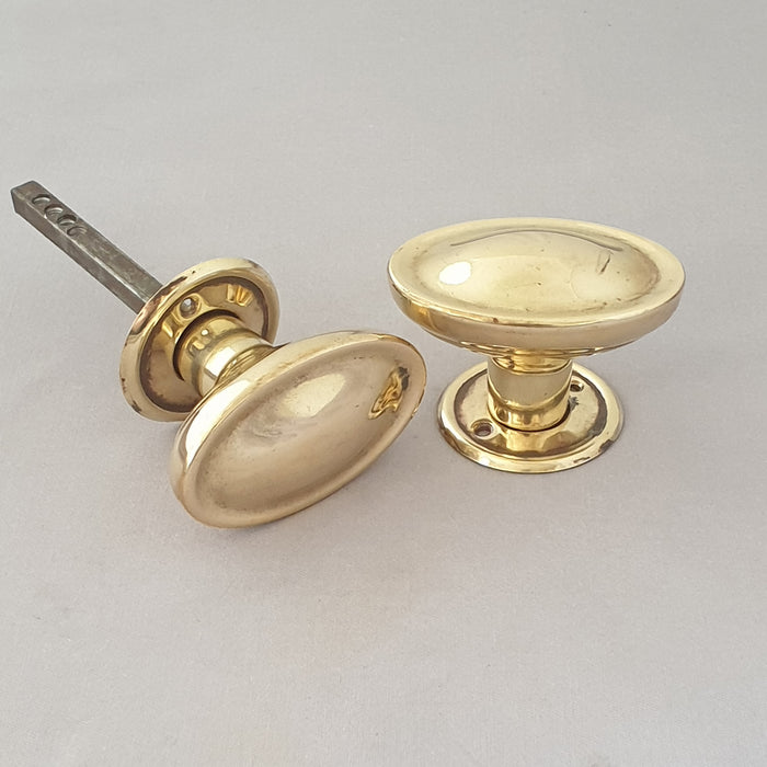 Early 1900s Antique Raised Oval Door Knobs