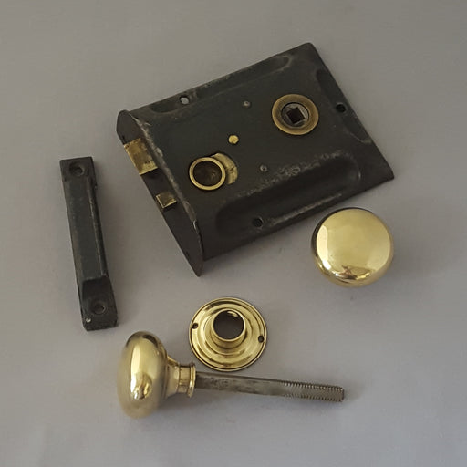 Early 1900s LH Rim Latch & Handles