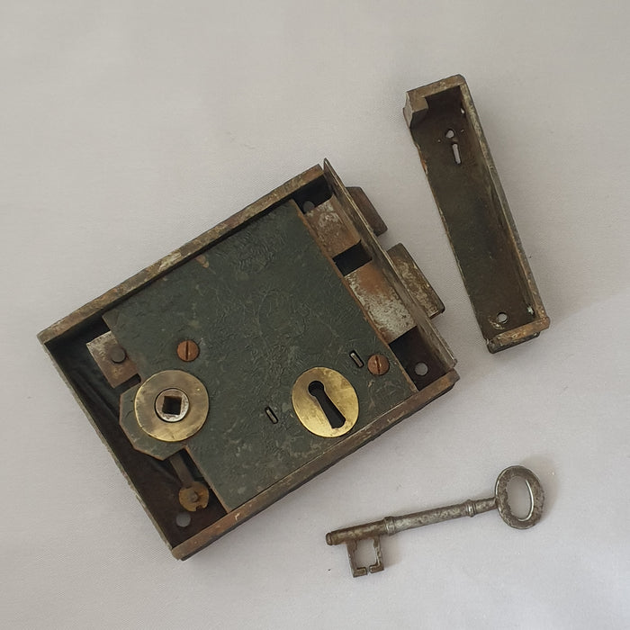 LH Mid Victorian Antique Rim Lock