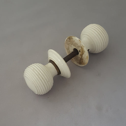 Early 1900s Ceramic Beehive Door Knobs