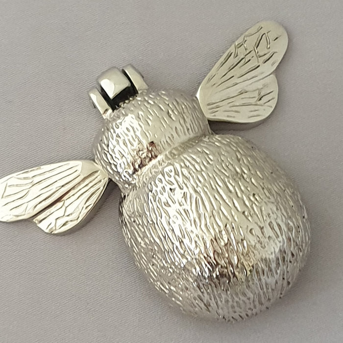 Nickel Bee Front Door Knocker