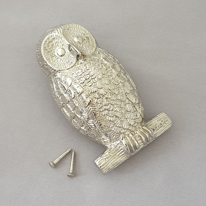 Nickel  Plated Owl Front Door Knocker