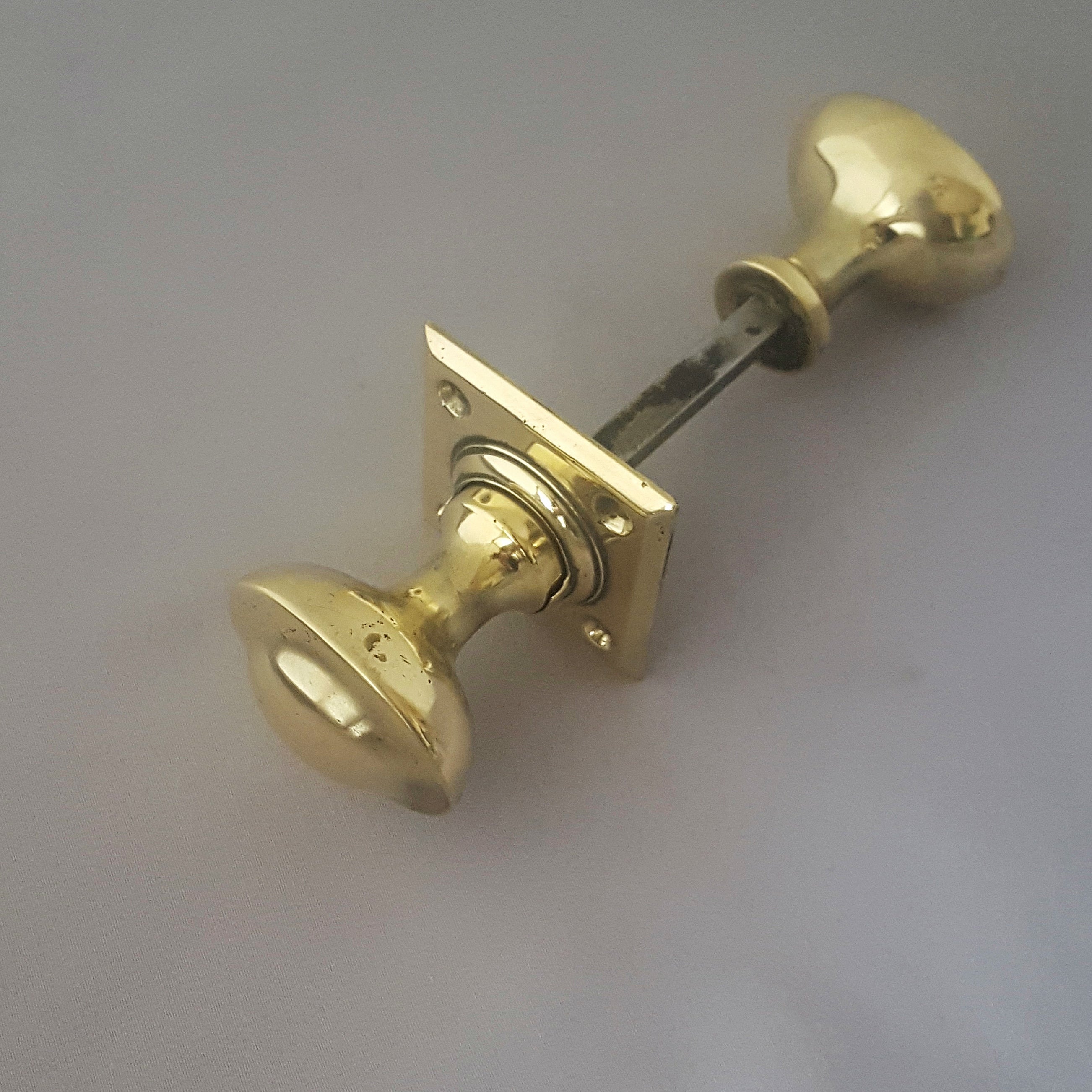 Antique Edwardian Rim Lock Door Knobs 