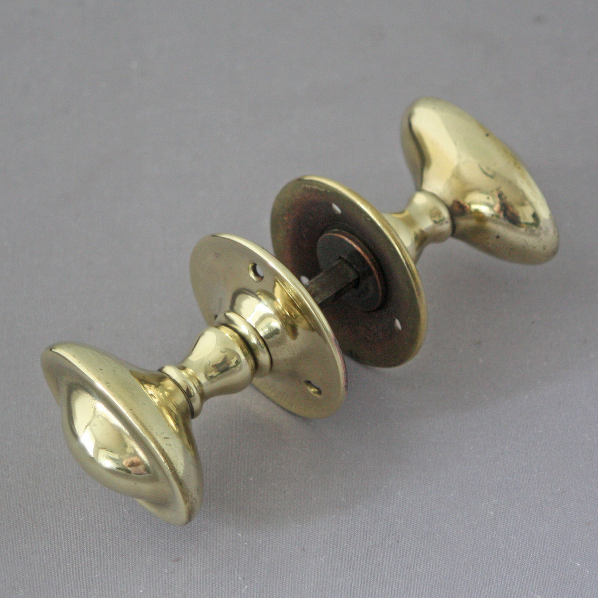 Large Early 1900s Oval Door Handles | Architectural Decor